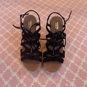 Mossimo Black Strappy Wedges